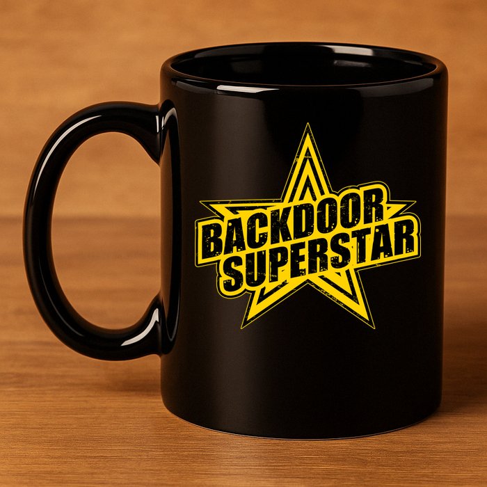 Back Door Superstar Meme 11oz C Handle Ceramic Mug