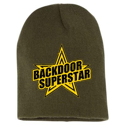 Back Door Superstar Meme Short Acrylic Beanie
