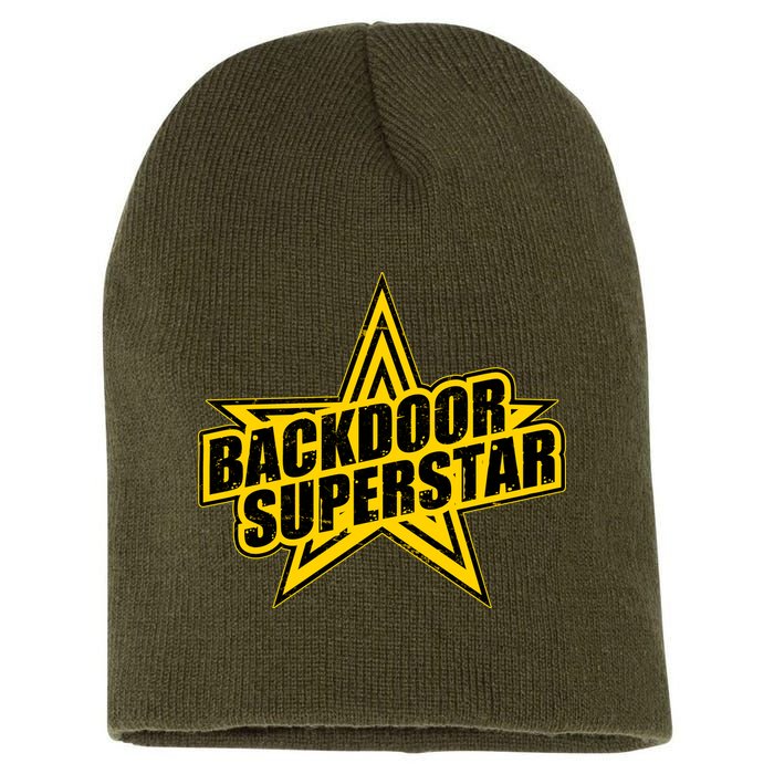 Back Door Superstar Meme Short Acrylic Beanie