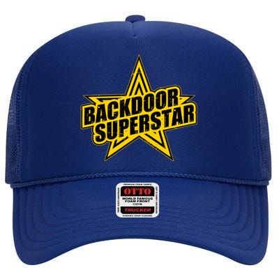 Back Door Superstar Meme High Crown Mesh Back Trucker Hat