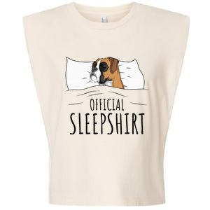 Boxer Dog Sleepshirt Garment-Dyed Women's Muscle Tee