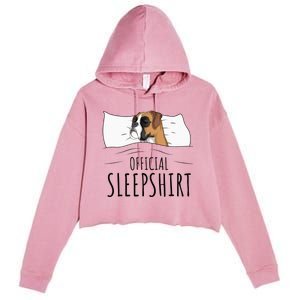 Boxer Dog Sleepshirt Crop Fleece Hoodie