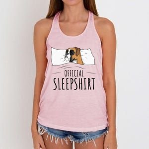 Boxer Dog Sleepshirt Women's Knotted Racerback Tank