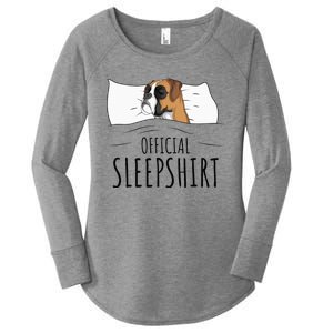 Boxer Dog Sleepshirt Women's Perfect Tri Tunic Long Sleeve Shirt