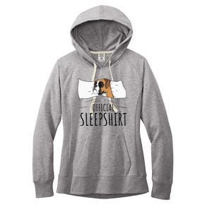 Boxer Dog Sleepshirt Women's Fleece Hoodie