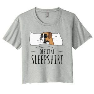 Boxer Dog Sleepshirt Women's Crop Top Tee