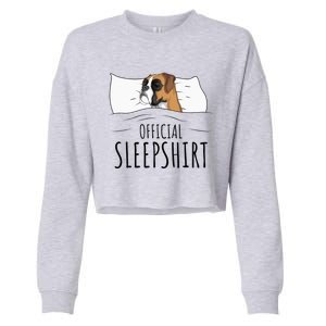 Boxer Dog Sleepshirt Cropped Pullover Crew