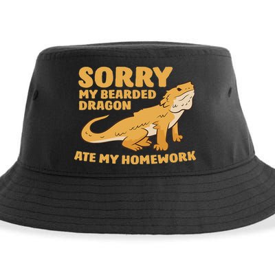 Bearded Dragon School My Bearded Dragon Ate My Homework Sustainable Bucket Hat