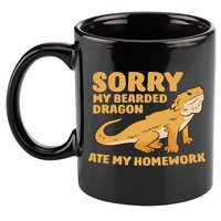 Bearded Dragon School My Bearded Dragon Ate My Homework 11oz C Handle Ceramic Mug