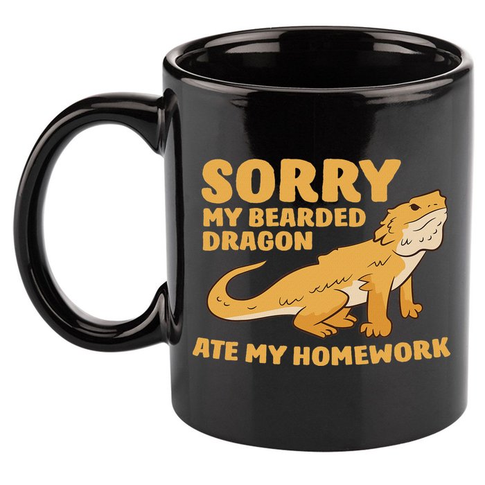 Bearded Dragon School My Bearded Dragon Ate My Homework 11oz C Handle Ceramic Mug