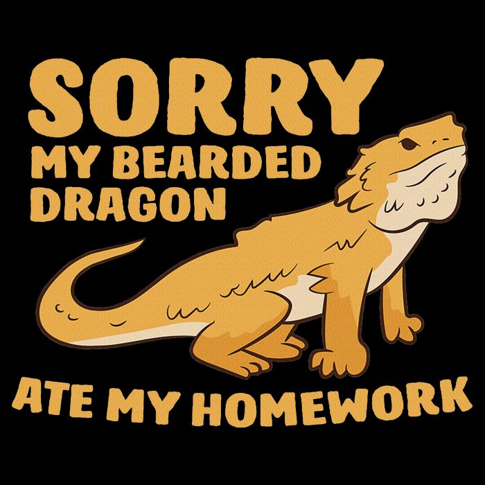 Bearded Dragon School My Bearded Dragon Ate My Homework Drawstring Bag