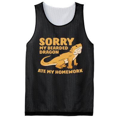 Bearded Dragon School My Bearded Dragon Ate My Homework Mesh Reversible Basketball Jersey Tank