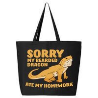 Bearded Dragon School My Bearded Dragon Ate My Homework 25L Jumbo Tote