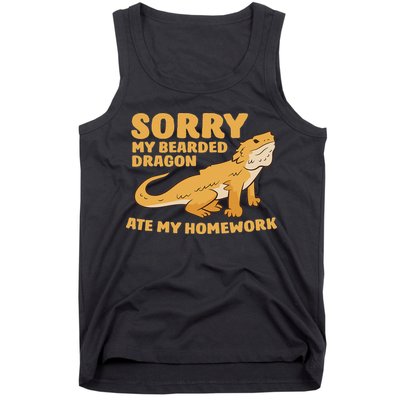 Bearded Dragon School My Bearded Dragon Ate My Homework Tank Top