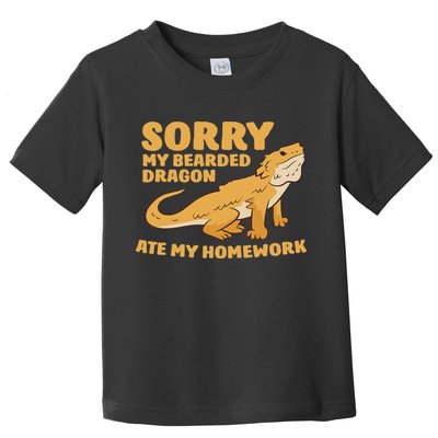 Bearded Dragon School My Bearded Dragon Ate My Homework Toddler T-Shirt