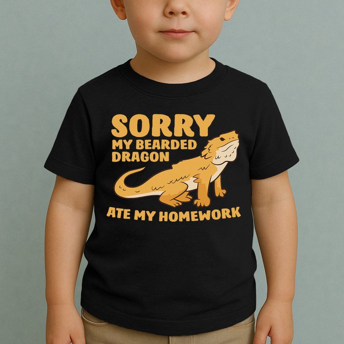 Bearded Dragon School My Bearded Dragon Ate My Homework Toddler T-Shirt