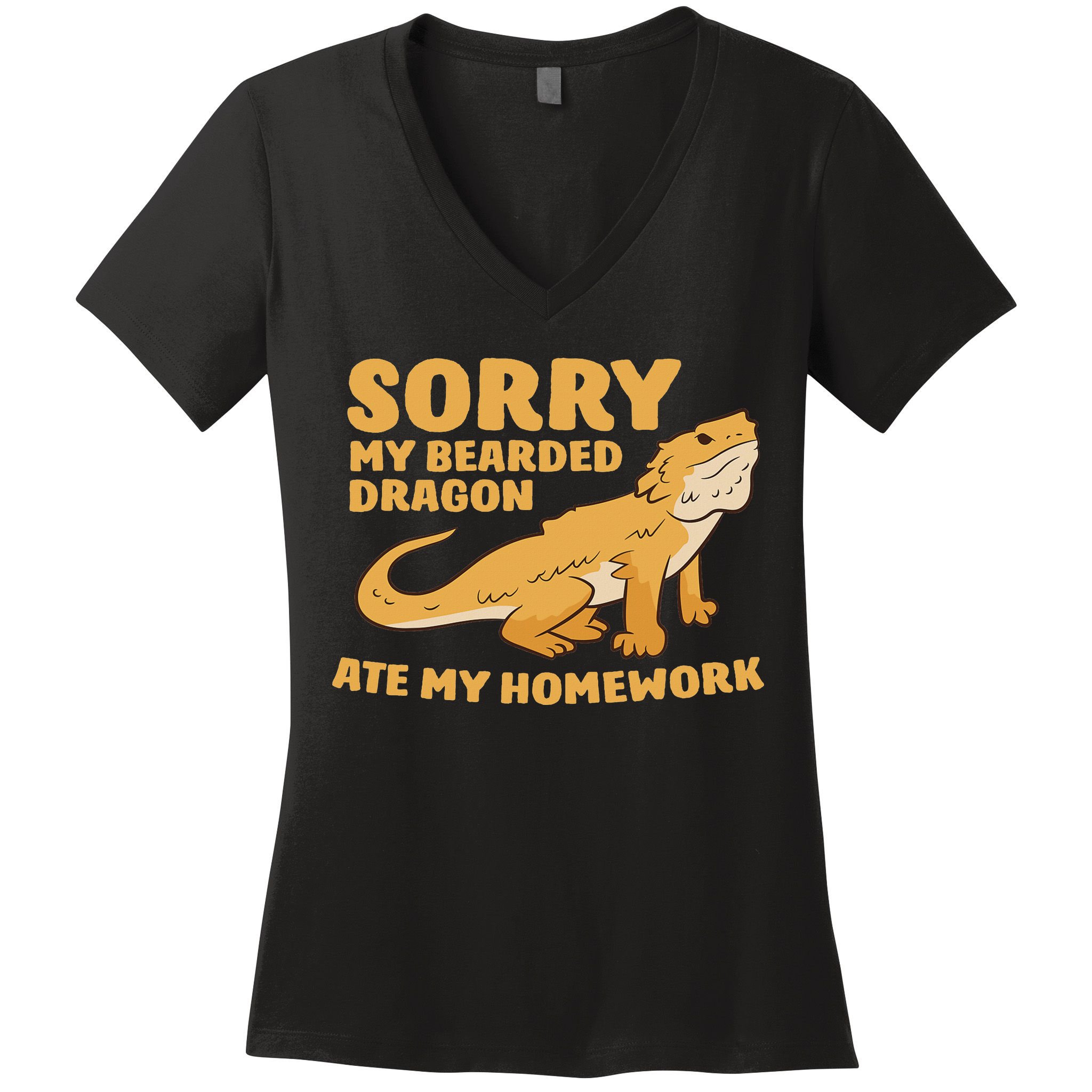 Bearded Dragon School My Bearded Dragon Ate My Homework Women's V-Neck T-Shirt