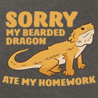 Bearded Dragon School My Bearded Dragon Ate My Homework Cotton Canvas Backpack