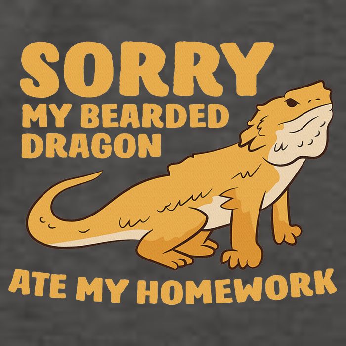 Bearded Dragon School My Bearded Dragon Ate My Homework Vector Backpack