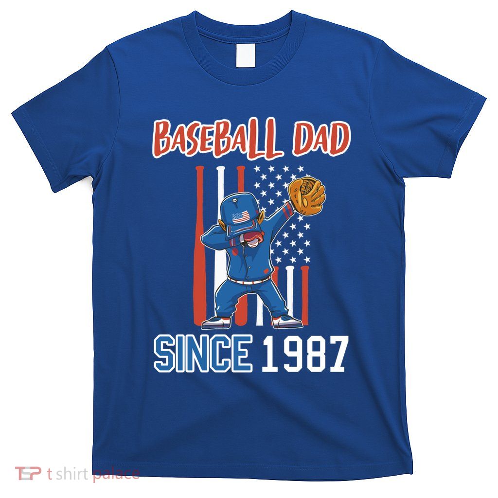 Baseball Dad Since 1987 Gift T-Shirt