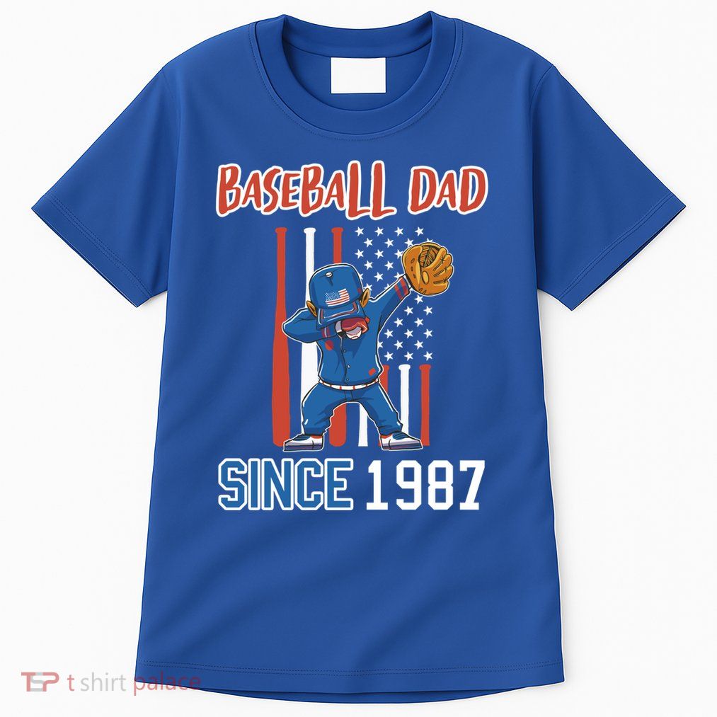 Baseball Dad Since 1987 Gift Tall T-Shirt