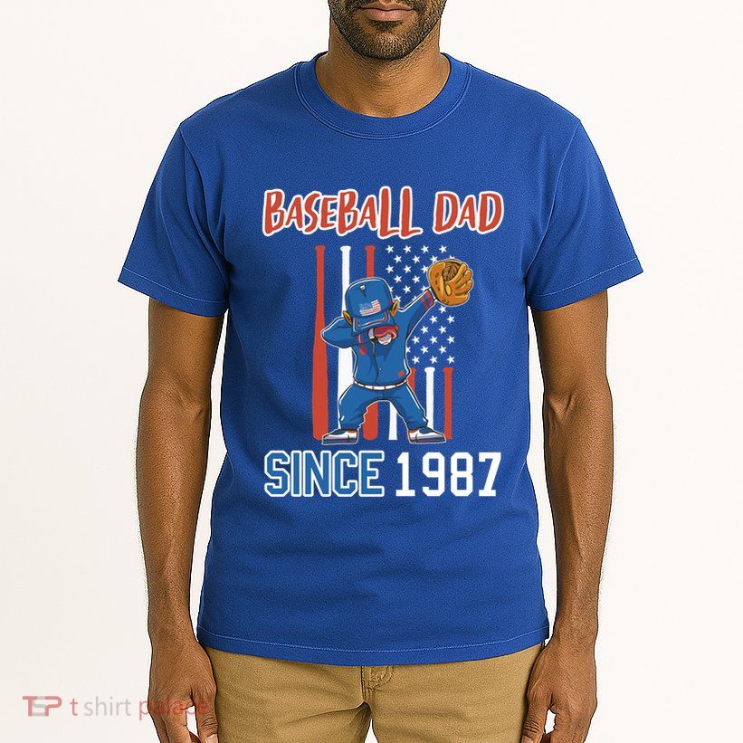 Baseball Dad Since 1987 Gift Tall T-Shirt