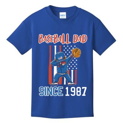 Baseball Dad Since 1987 Gift Kids T-Shirt