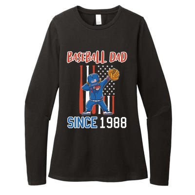 Baseball Dad Since 1988 Meaningful Gift Womens CVC Long Sleeve Shirt