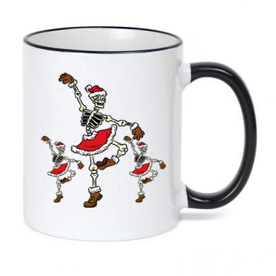 Ballet Dancing Skeleton Christmas Pajama Xmas Ballerina 11oz Black Color Changing Mug