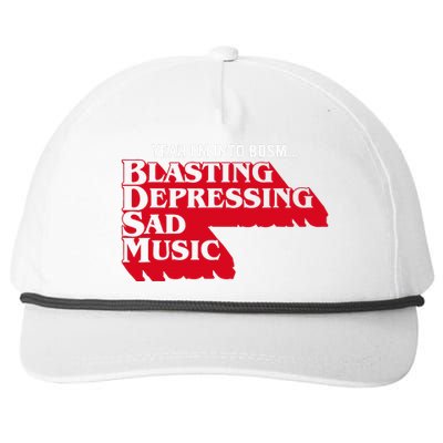 Blasting Depressing Sad Music Snapback Five-Panel Rope Hat