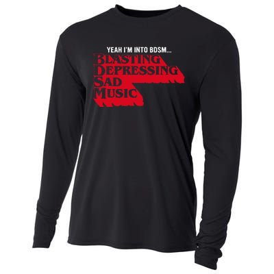 Blasting Depressing Sad Music Cooling Performance Long Sleeve Crew