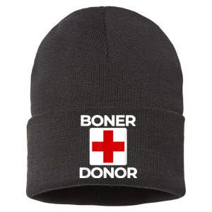 Boner Donor Shirt Funny Halloween shirt Sustainable Knit Beanie