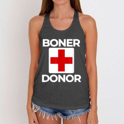 Boner Donor Shirt Funny Halloween shirt Women's Knotted Racerback Tank