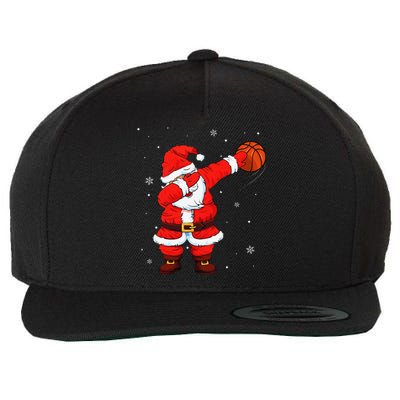 Basketball Dabbing Santa Funny Christmas Gifts For Wool Snapback Cap