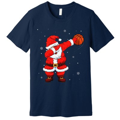 Basketball Dabbing Santa Funny Christmas Gifts For Premium T-Shirt