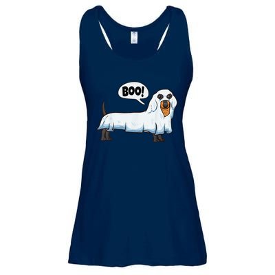 Boo Dachshund Spooky Dog Wiener Halloween Costume Gift Ladies Essential Flowy Tank