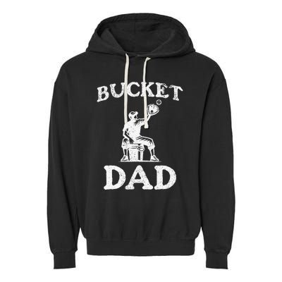 Bucket Dad Softball Dad Baseball Garment-Dyed Fleece Hoodie