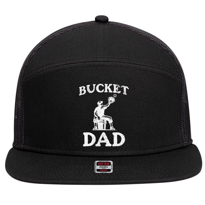 Bucket Dad Softball Dad Baseball 7 Panel Mesh Trucker Snapback Hat