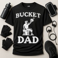 Bucket Dad Softball Dad Baseball Cooling Performance Crew T-Shirt