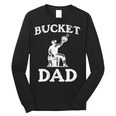 Bucket Dad Softball Dad Baseball Long Sleeve Shirt