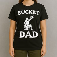 Bucket Dad Softball Dad Baseball T-Shirt