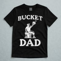 Bucket Dad Softball Dad Baseball T-Shirt