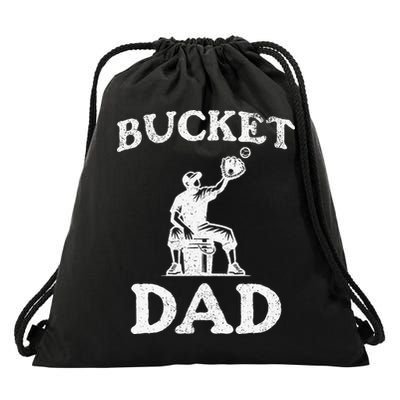Bucket Dad Softball Dad Baseball Drawstring Bag
