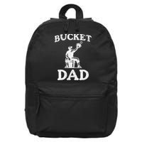 Bucket Dad Softball Dad Baseball 16 in Basic Backpack