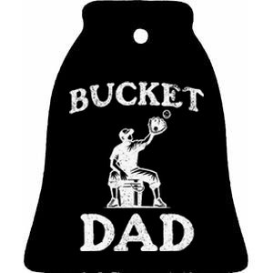 Bucket Dad Softball Dad Baseball Ceramic Bell Ornament