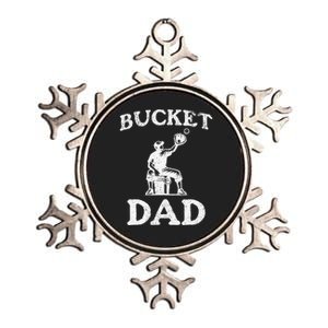 Bucket Dad Softball Dad Baseball Metallic Star Ornament