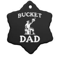 Bucket Dad Softball Dad Baseball Ceramic Star Ornament