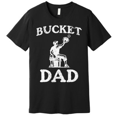 Bucket Dad Softball Dad Baseball Premium T-Shirt