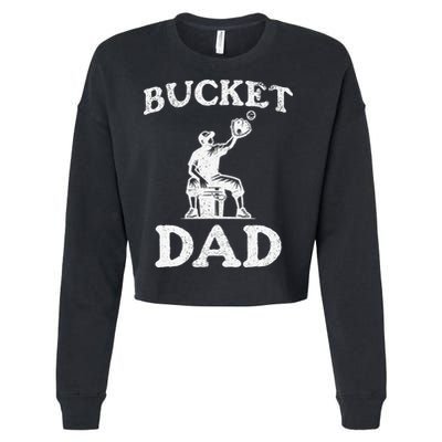 Bucket Dad Softball Dad Baseball Cropped Pullover Crew