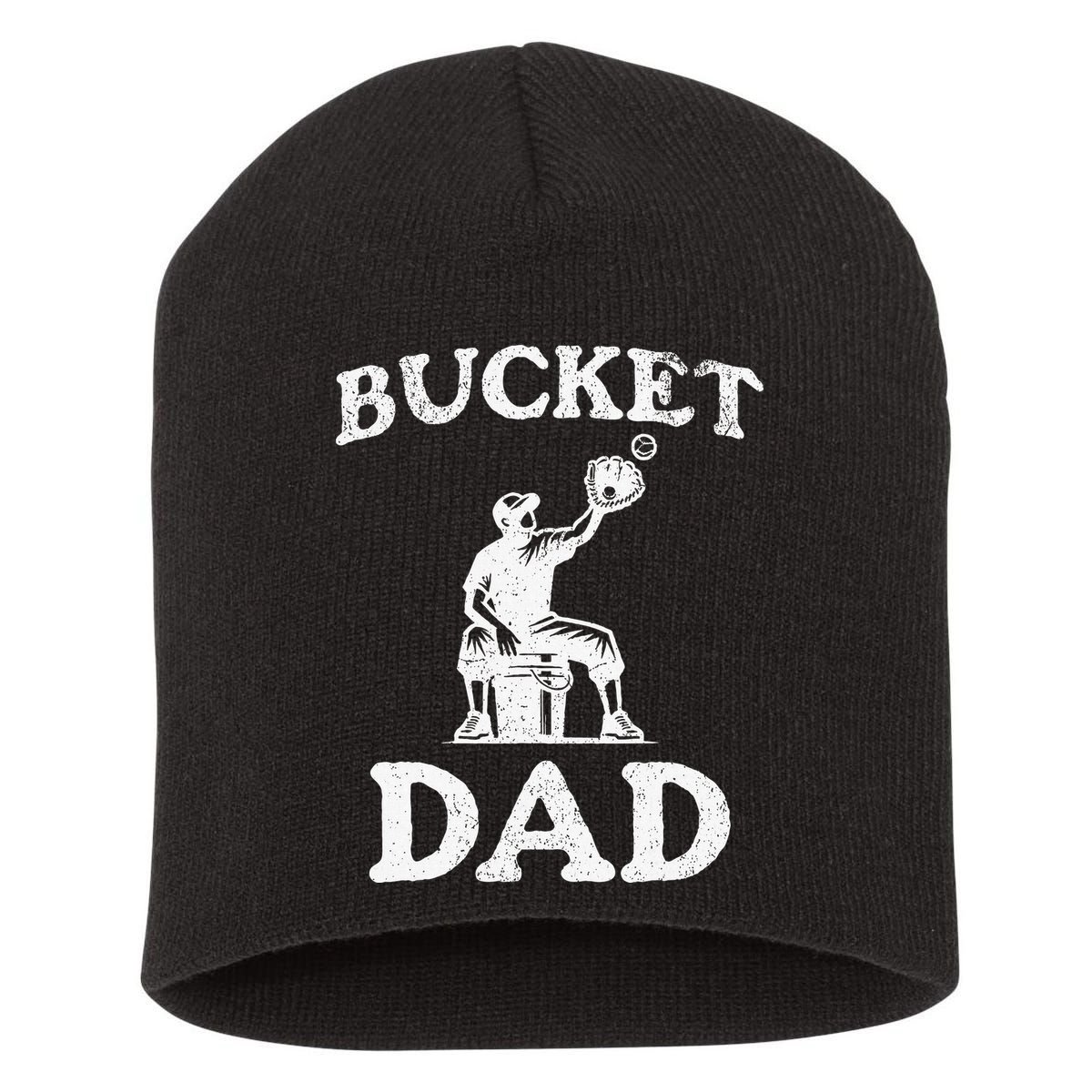 Bucket Dad Softball Dad Baseball Short Acrylic Beanie